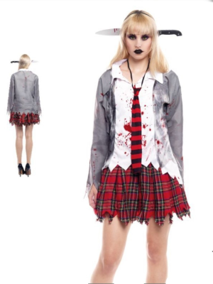 Disfraz de Zombie Colegiala Mujer