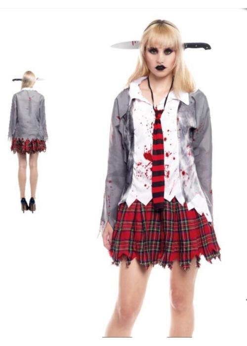 Disfraz de Zombie Colegiala Mujer
