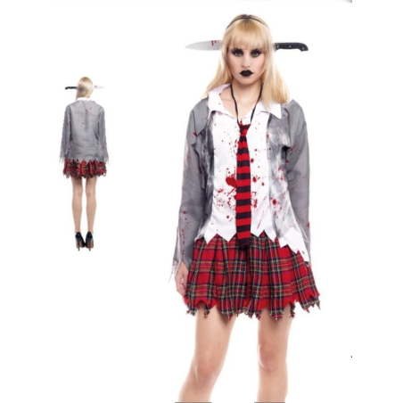 Disfraz de Zombie Colegiala Mujer