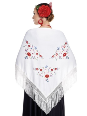 Comprar Manton Brodat de Blanc, només per a 6.50€ – vestit de Botiga en línia