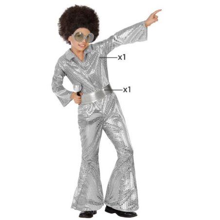 Disfraz de Disco Plata Buzo Infantil