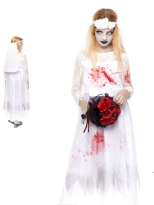 Disfraz de Novia Cadaver Infantil