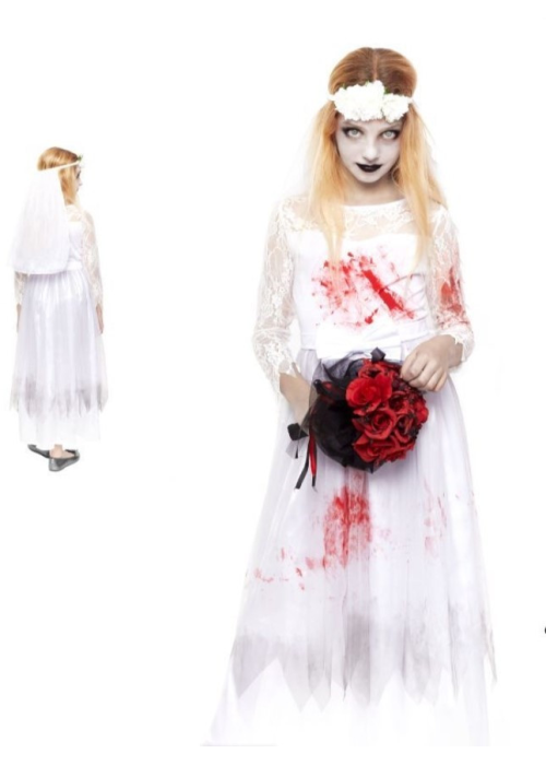 Disfraz de Novia Cadaver Infantil
