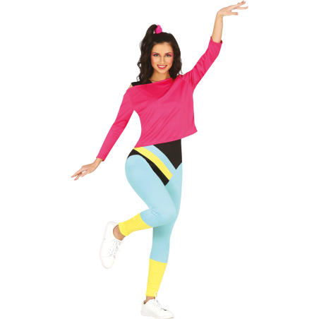 Disfraz de Aerobic rosa mujer