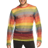 Camiseta de red arcoíris para hombre