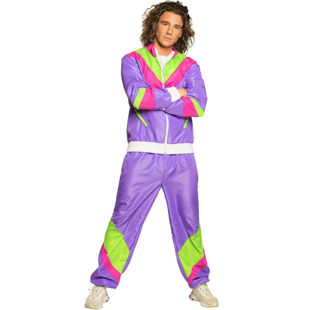 Disfraz de Gimnasta Morado Hombre