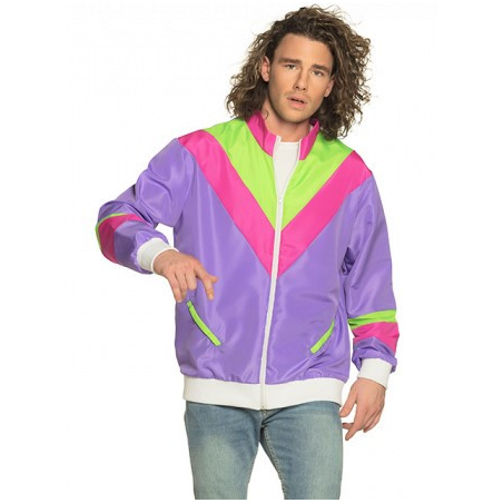 Sudadera morada de los años 80 hombre