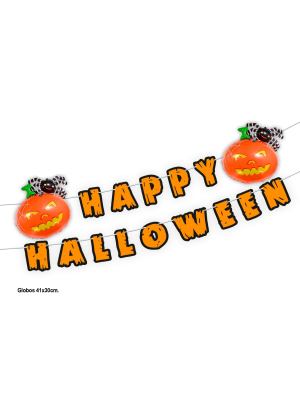 Guirnalda Happy Halloween globos