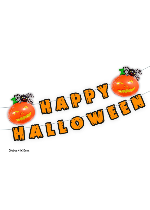 Guirnalda Happy Halloween globos