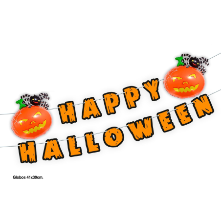 Guirnalda Happy Halloween globos