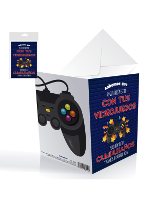 Tarjeta cumpleaños gamer