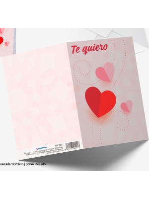 Tarjeta corazón te quiero
