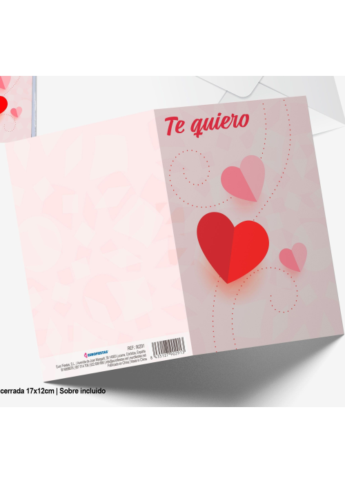 Tarjeta corazón te quiero