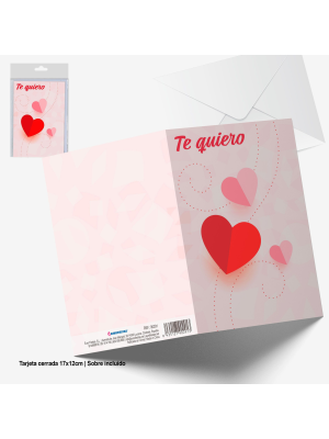 Tarjeta corazón te quiero