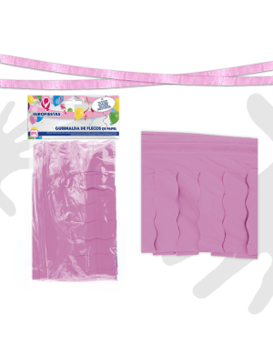Guirnalda de Flecos de Plastico Rosa