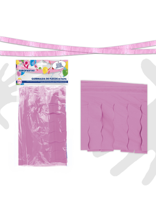 Guirnalda de Flecos de Plastico Rosa