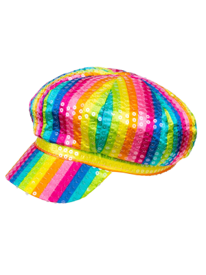 Gorra lentejuelas arcoíris