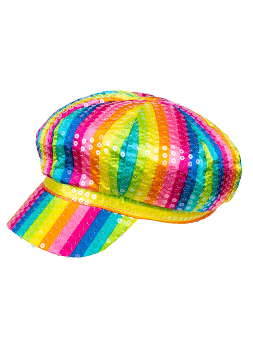 Gorra lentejuelas arcoíris