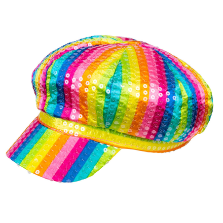 Gorra lentejuelas arcoíris
