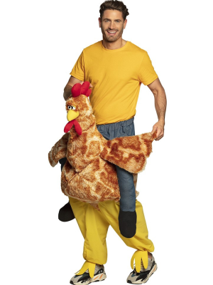 Disfraz de montado sobre gallo - Disfraces a Hombros