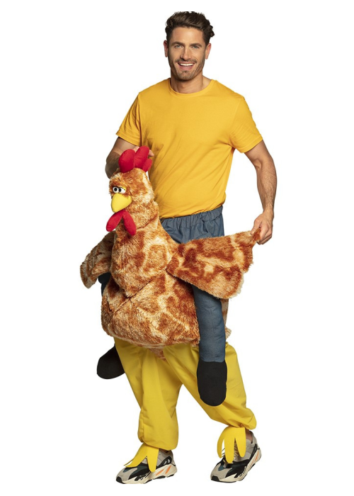 Disfraz de montado sobre gallo - Disfraces a Hombros