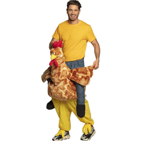 Disfraz de montado sobre gallo - Disfraces a Hombros