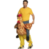 Disfraz de montado sobre gallo - Disfraces a Hombros