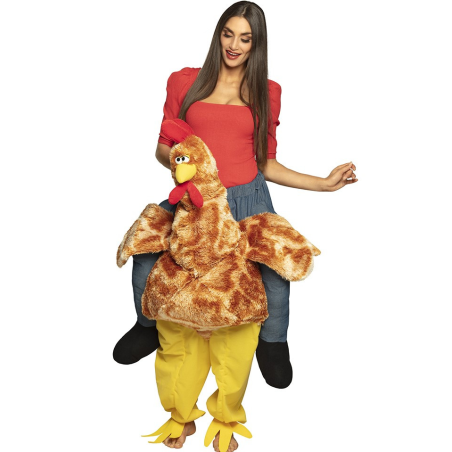 Disfraz de montado sobre gallo - Disfraces a Hombros