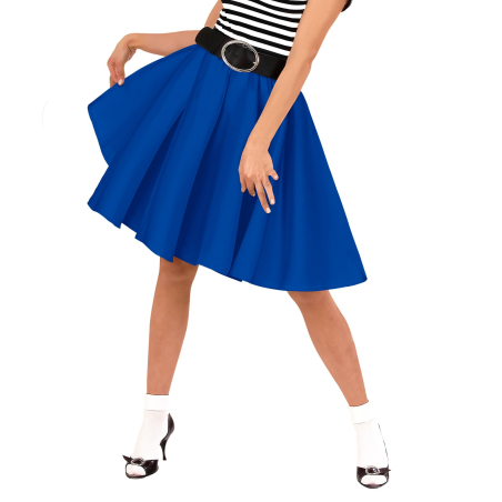 Falda Años 50 Azul - Disfraces de Grease para Mujer