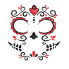 Tatuaje Cara Catrina Glitter