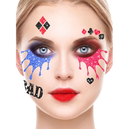 Tatuaje Cara Dangerous Girl Glitter