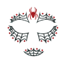 Tatuaje Cara Araña Glitter