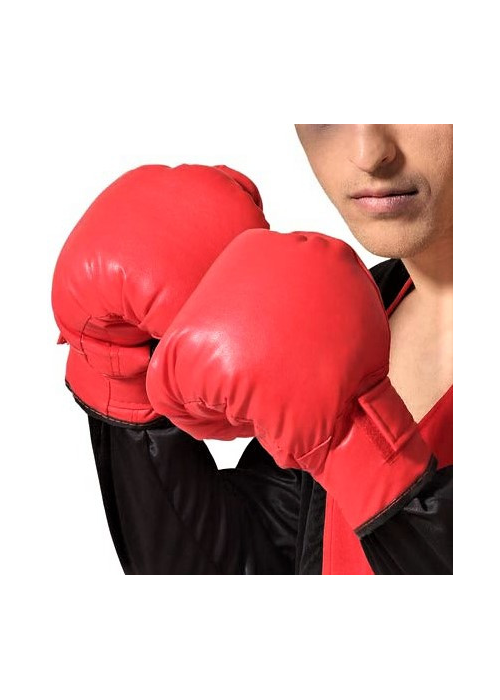 Disfraz boxeadora con guantes rosa mujer