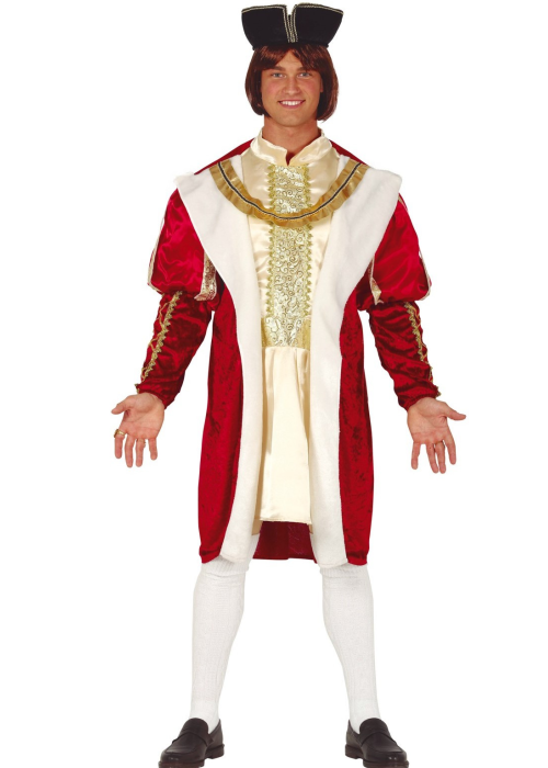 Disfraz de Rey Medieval Rojo