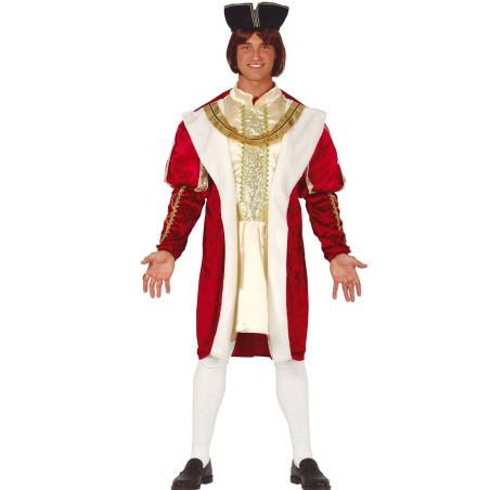 Disfraz de Rey Medieval Rojo