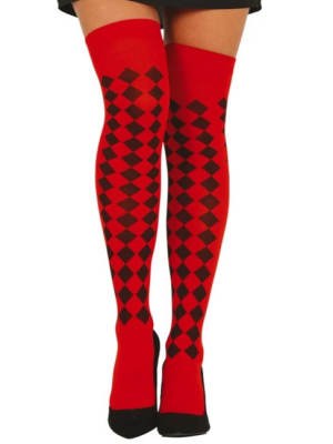 Medias de Rombos Rojos y Negros