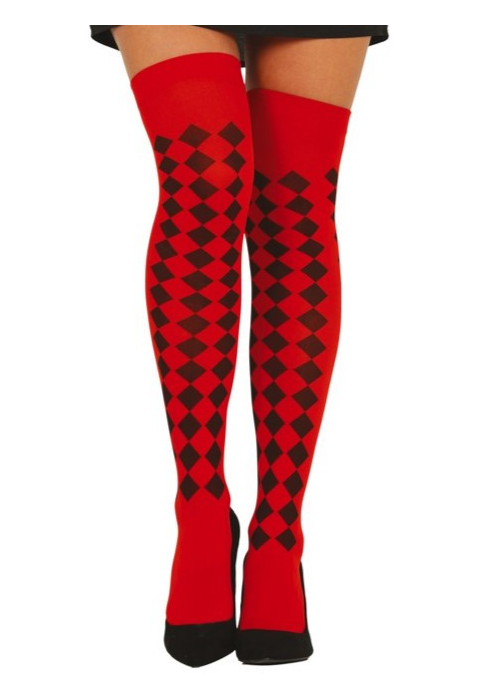 Medias de Rombos Rojos y Negros