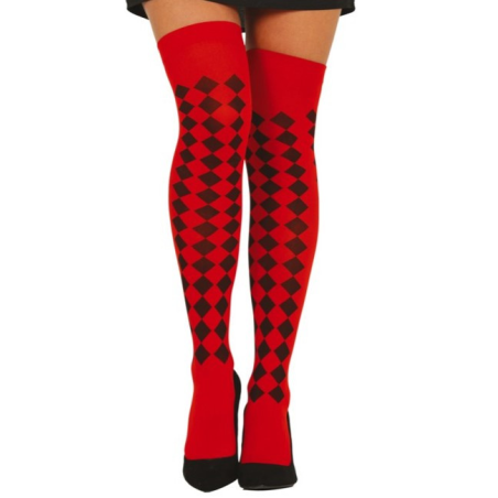 Medias de Rombos Rojos y Negros