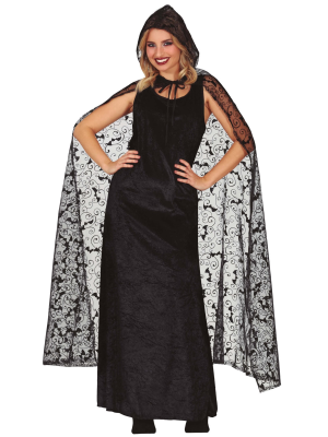 Capa con Capucha y Murcielagos para Adulto - Complementos Disfraces Halloween