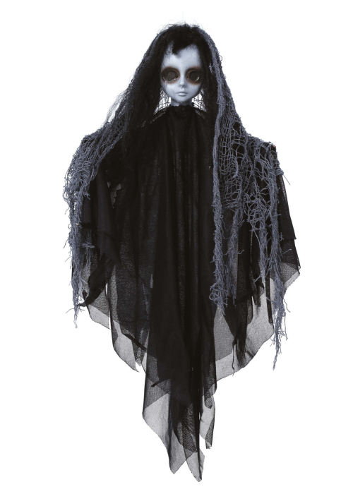 Muñeco Colgante Niña Fantasma Negra 50 cm