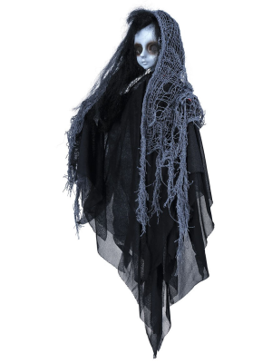 Muñeco Colgante Niña Fantasma Negra 50 cm