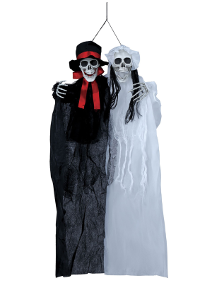 Muñeco Colgante Pareja de Novios Esqueleto 90 cms