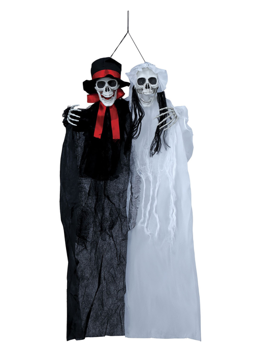 Muñeco Colgante Pareja de Novios Esqueleto 90 cms