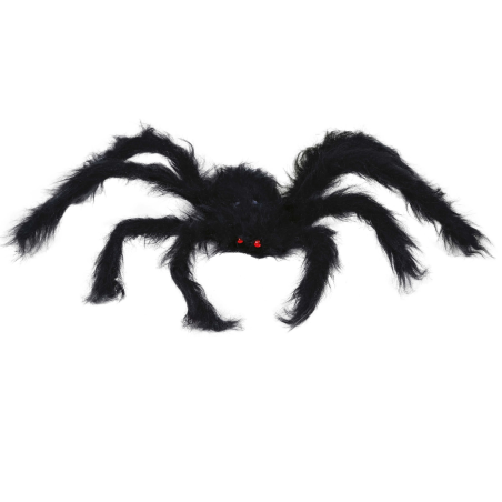 Araña Negra con Pelo 60cm