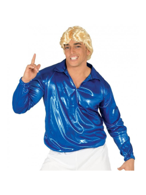 Comprar Camisa Disco Azul - Disfraces de Hombre
