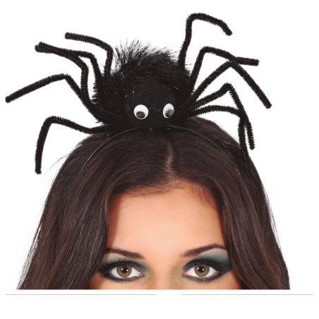 Diadema con Araña Negra