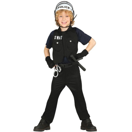 Disfraz de Policia SWAT Infantil - Disfraces de Policias y Presos para Niños