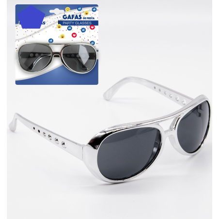 Gafas Elvis Plateadas
