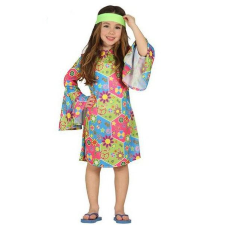 Disfraz De Hippie Flower Chica Infantil - Disfraces años 60-70 (Hippies)