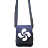 Bolso Bandolera Azul Lauburu Blanco